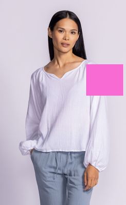 TO-240505P Ladies long sleeve v-neck Alexa top