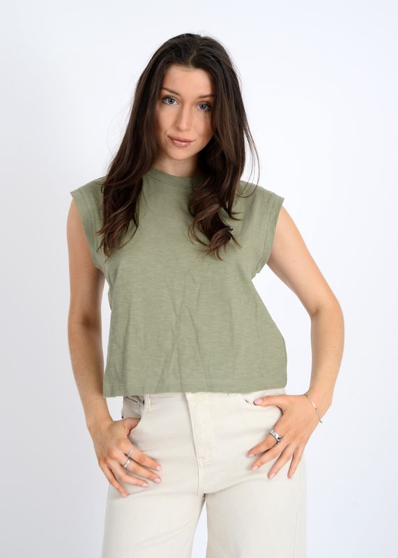 56T153S Sleeveless 100% cotton muscle tank top