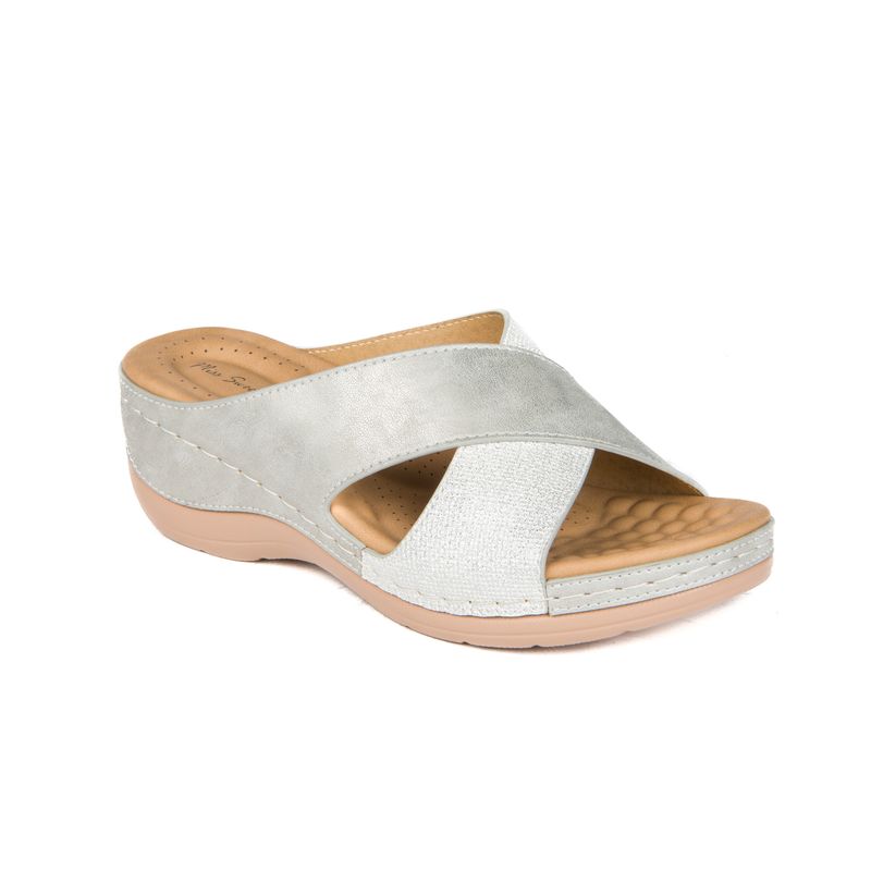 BRIA-2 ladies criss cross low wedge sandal