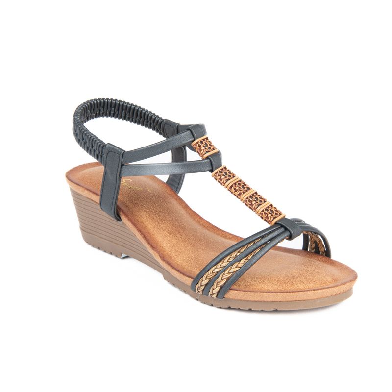 LYDIA-1 Wedge sandal w/back strap