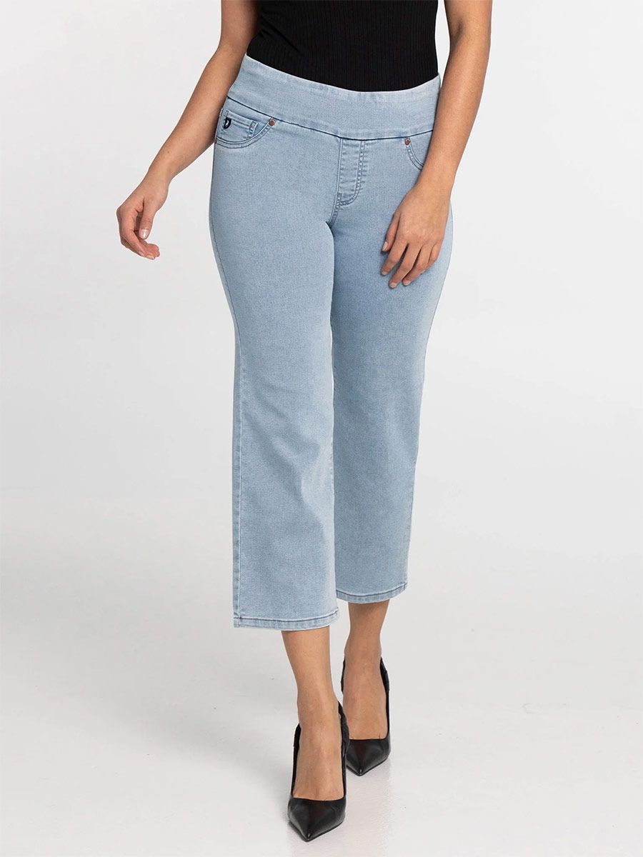 2154-6575-39 Liette regular waist pull on denim capri