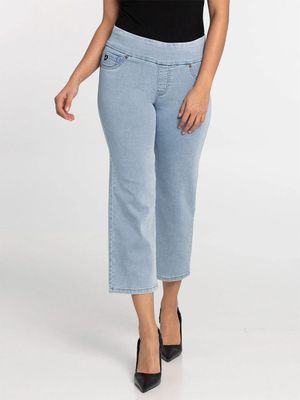 2154-6575-39 Liette regular waist pull on denim capri