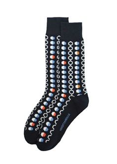 75532 Men&#39;s cotton blend print dress sock