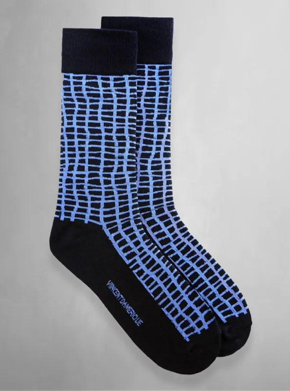75535 Men&#39;s cotton blens printed dress sock
