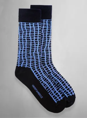 75535 Men&#39;s cotton blens printed dress sock