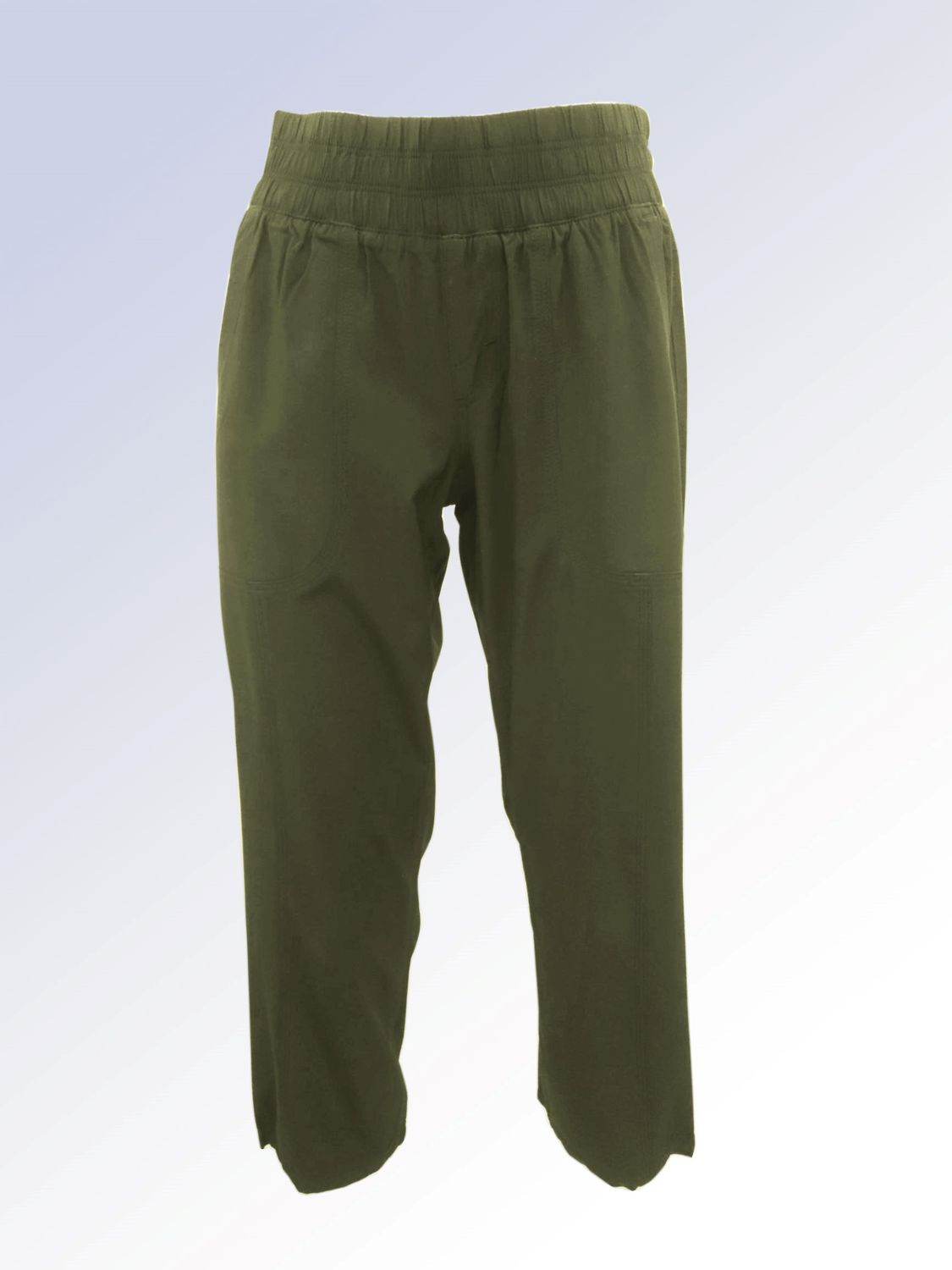 8466002 Elastic waist capri w/pockets