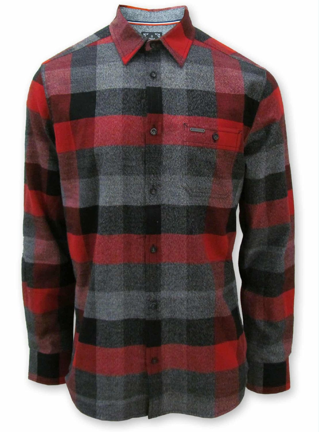 7564567 checkered light brushed flannel button long sleeve shirt