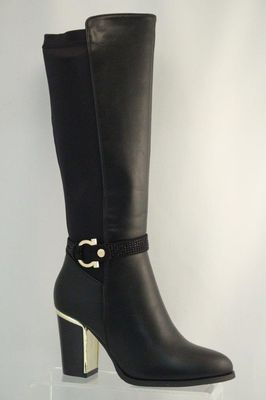 2157103 Ladies tall boot with 3 inch heel and stretch gore back, inside zip 