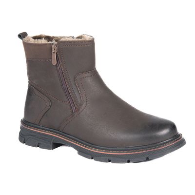 NORM short double zip fur lined winter boot