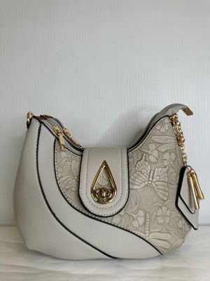 TO-1121AB Top zip small hobo purse w/2 inside commpartments and extra strap for crossbody
