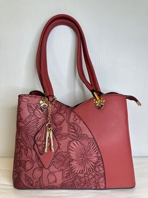 JE0623 Top zip tote w/3 compartments and extra crossbody strap