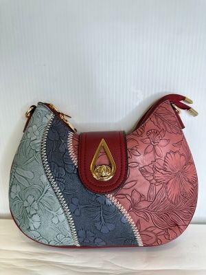 T1303B Small top zip hobo w/2 inside zips and extra crossbody strap