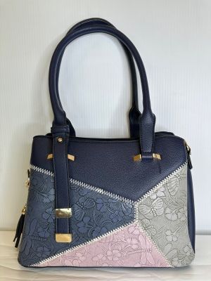 T1588A Top zip tote w/3 inside zips and extra crossbody strap