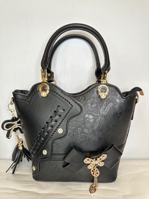 JE-6223AB Small top zip tote w/extra crossbody strap