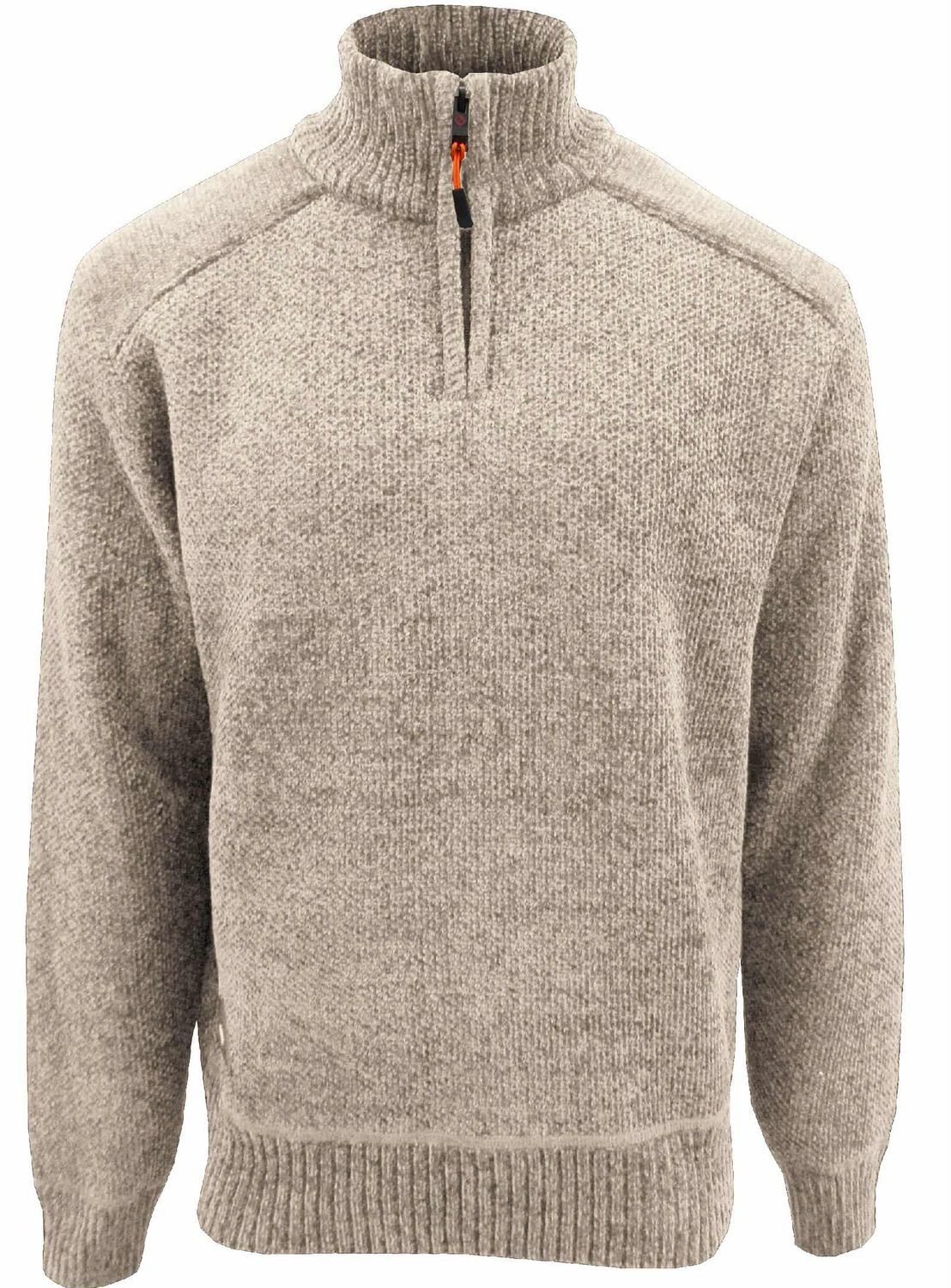 7568674 Men&#39;s mock neck 1/4 zip sweater w/soft fleece lining