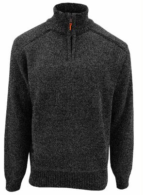 7568674 Men&#39;s mock neck 1/4 zip sweater w/soft fleece lining
