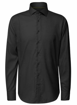 7564197 Men's long sleeve solid button 4 way stretch shirt