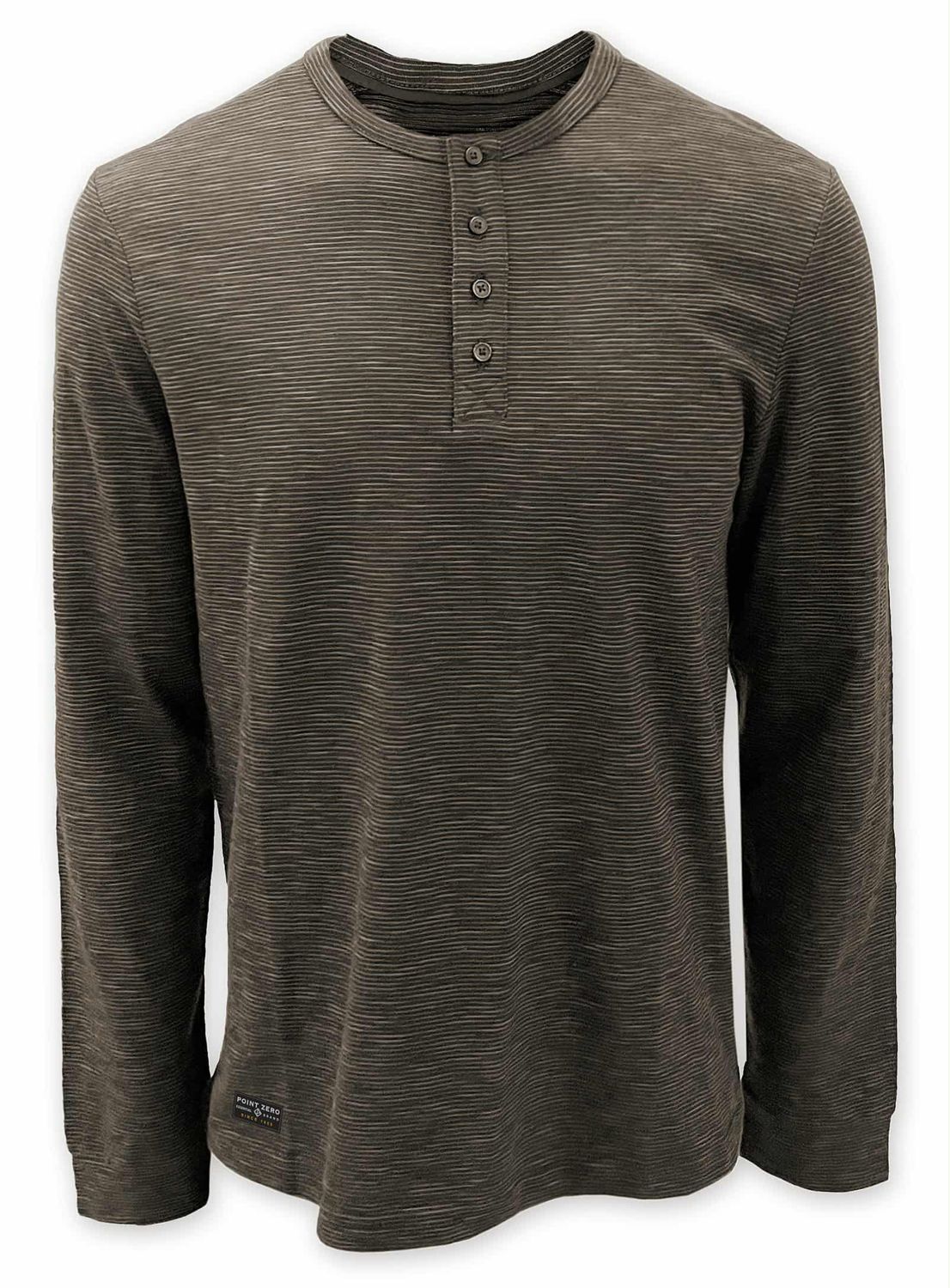 7361211 Men&#39;s long sleeve wide slub jersey top