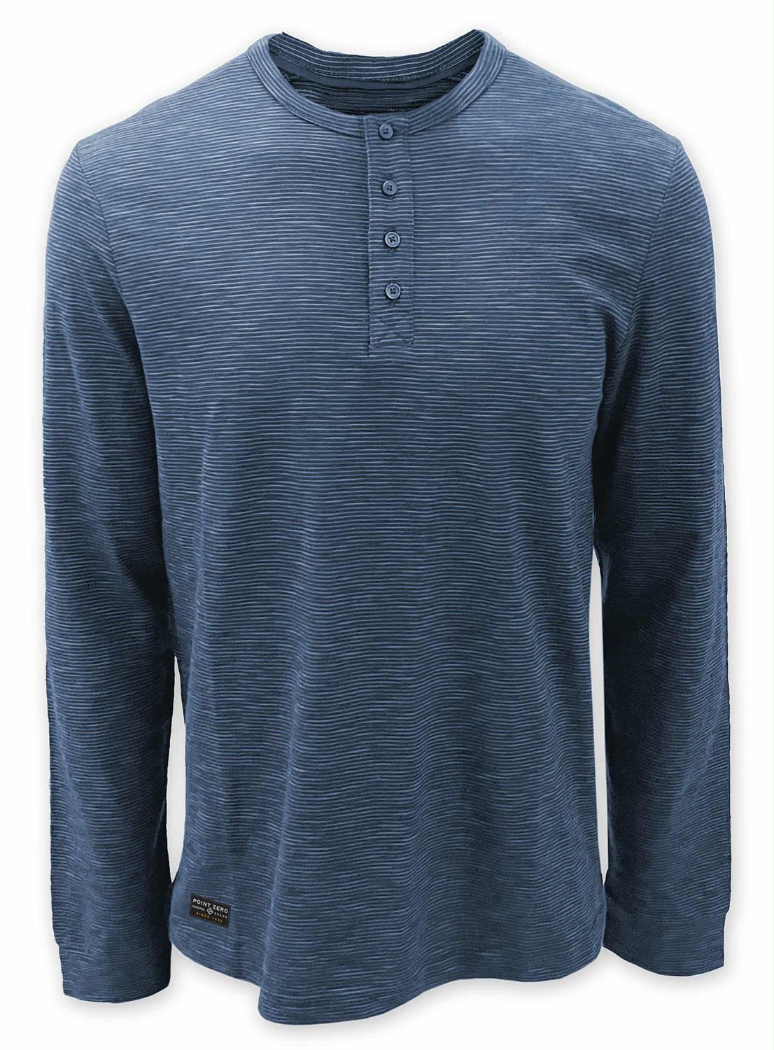 7361211 Men&#39;s long sleeve wide slub jersey top