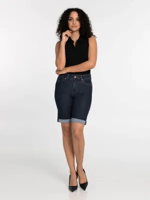 2909-6980-05 high waist relaxed bermuda denim jean shorts