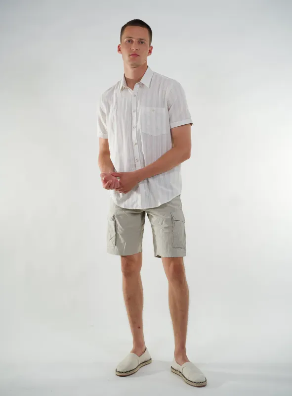 7265014 mens linen blend cargo shorts 11 inch inseam w/drawstring