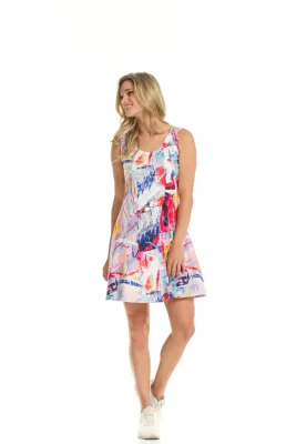 5003-18814R sleeveless print sundress