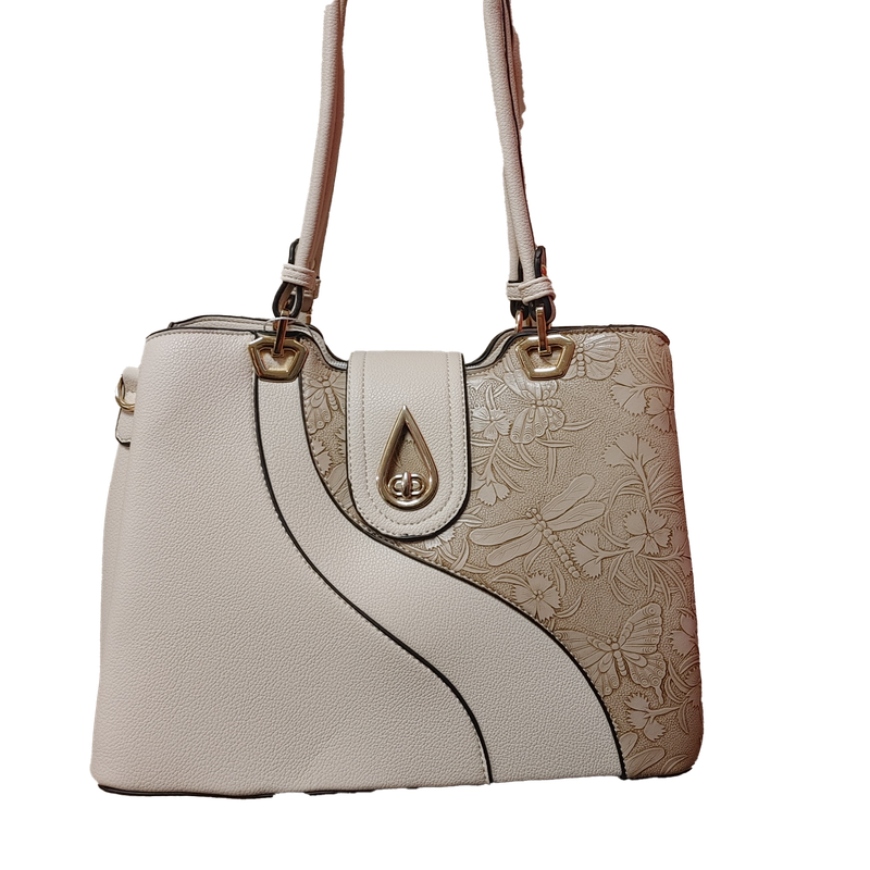 TO-1121A Top zip purse w/3 compartments and extra crossbody strap