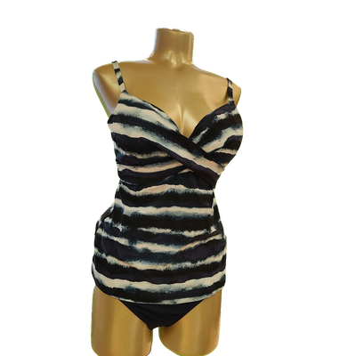 30NK3083 wrap front push up tankini