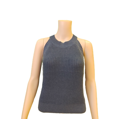 SW-2417B sleeveless high neck  knit tank sweater
