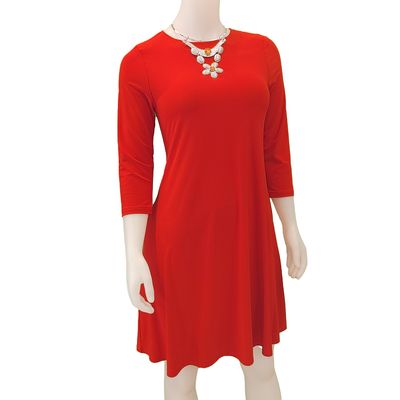 7996F 3/4 sleeve dress with pockets
