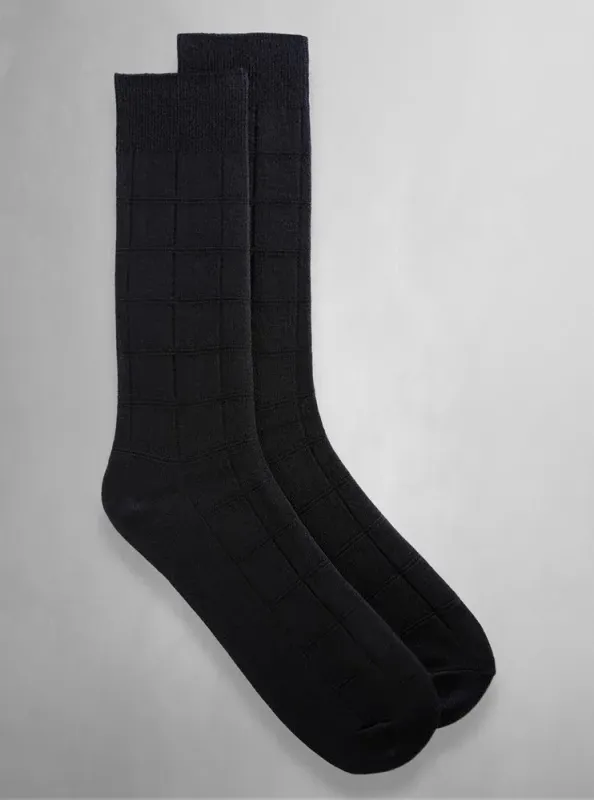 B75503 Bamboo solid dress sock