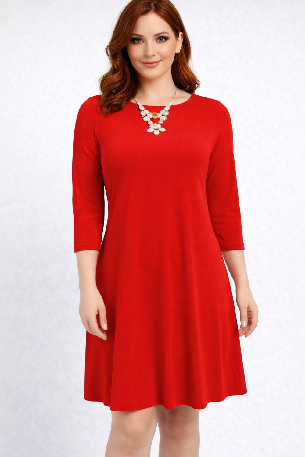7996F 3/4 sleeve dress with pockets