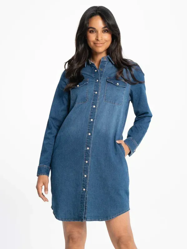 2091 Denim shirt dress