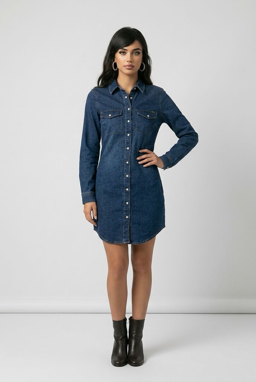 2091 Denim shirt dress