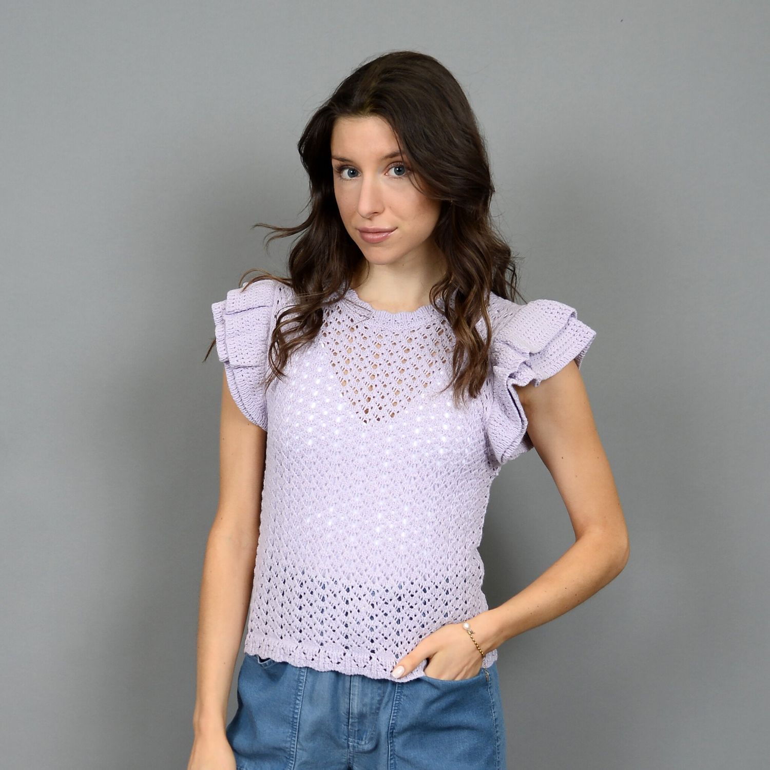 55S032S Vineeta sleeveless crew neck tank