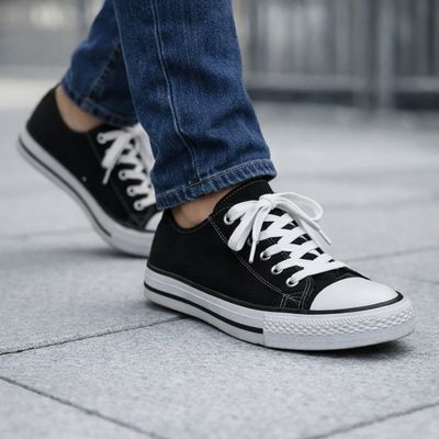 MENS2245196B mens canvas casual lace up sneaker