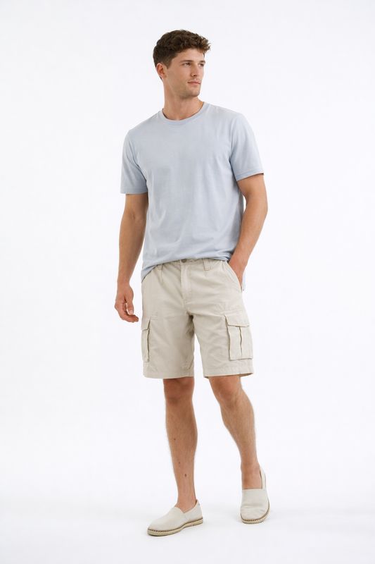 7265014 mens linen blend cargo shorts 11 inch inseam w/drawstring