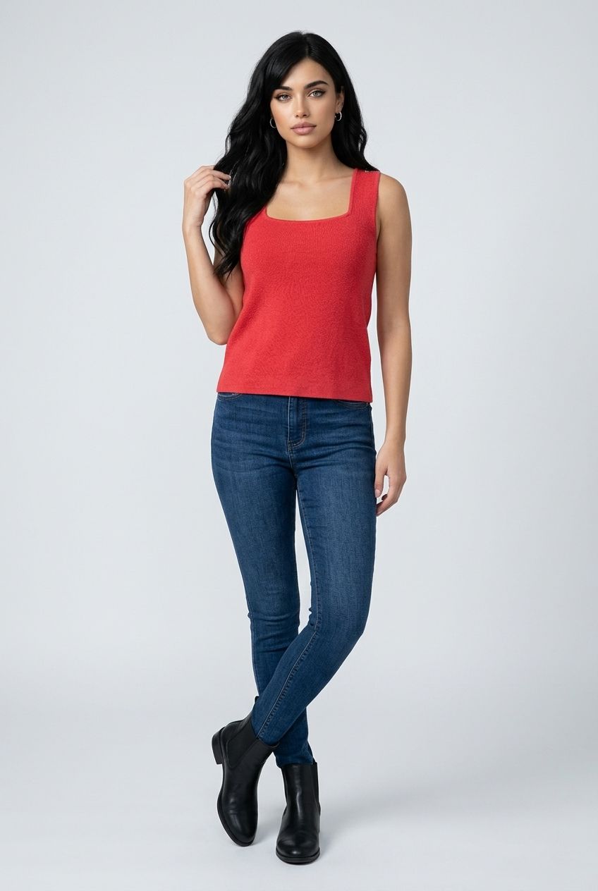 SW-2302SP24R ribbed tank w/thick strap