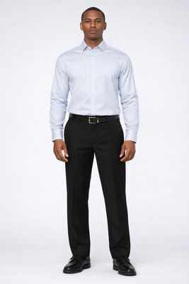 121518 Men's long sleeve strip button shirt