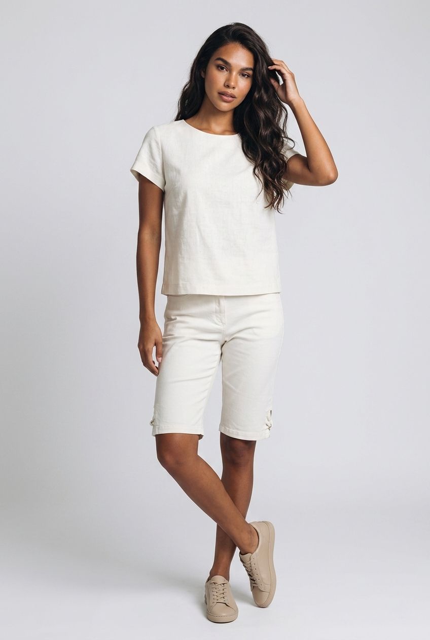 CP607 stretch walking shorts w/pockets and side detail