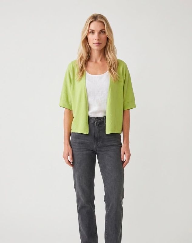 5454 Short sleeve open cardigan