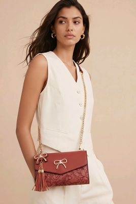TO625 2 in 1 crossbody purse w/detachable clutch