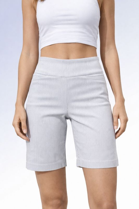 8465012 Pin striped bermuda shorts