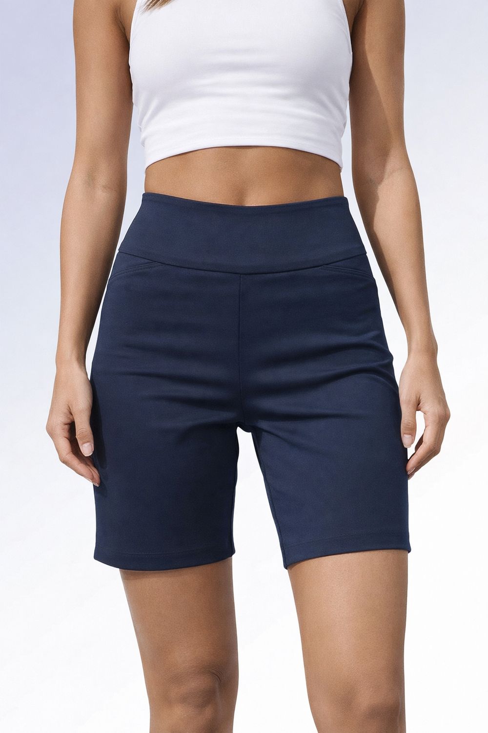 8465011 Pull on bermuda stretch short w/front pockets