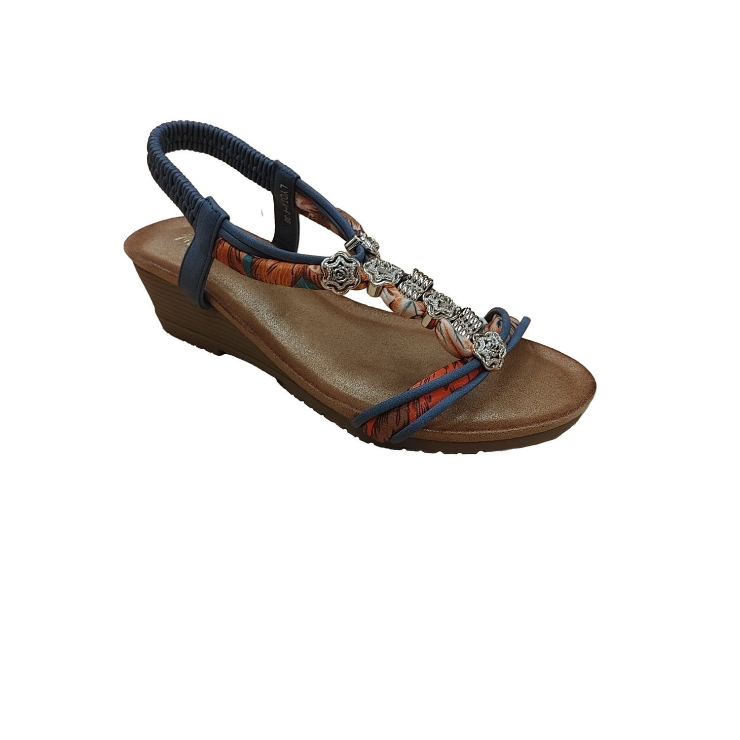 LYDIA-4 Wedge sandal w/back strap