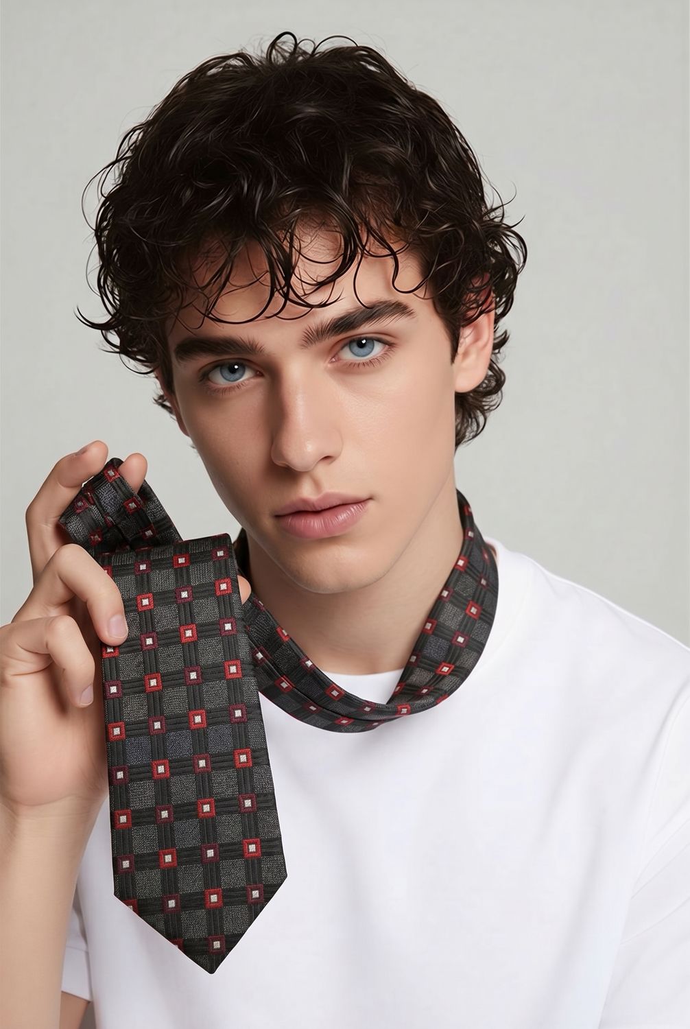 751361 Men's print tie