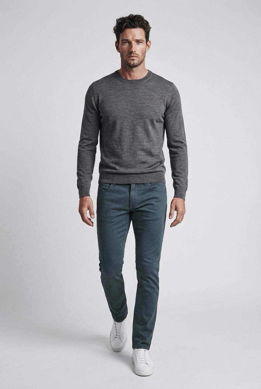 1136-6240-19 Men's slim leg, sits at waist pant