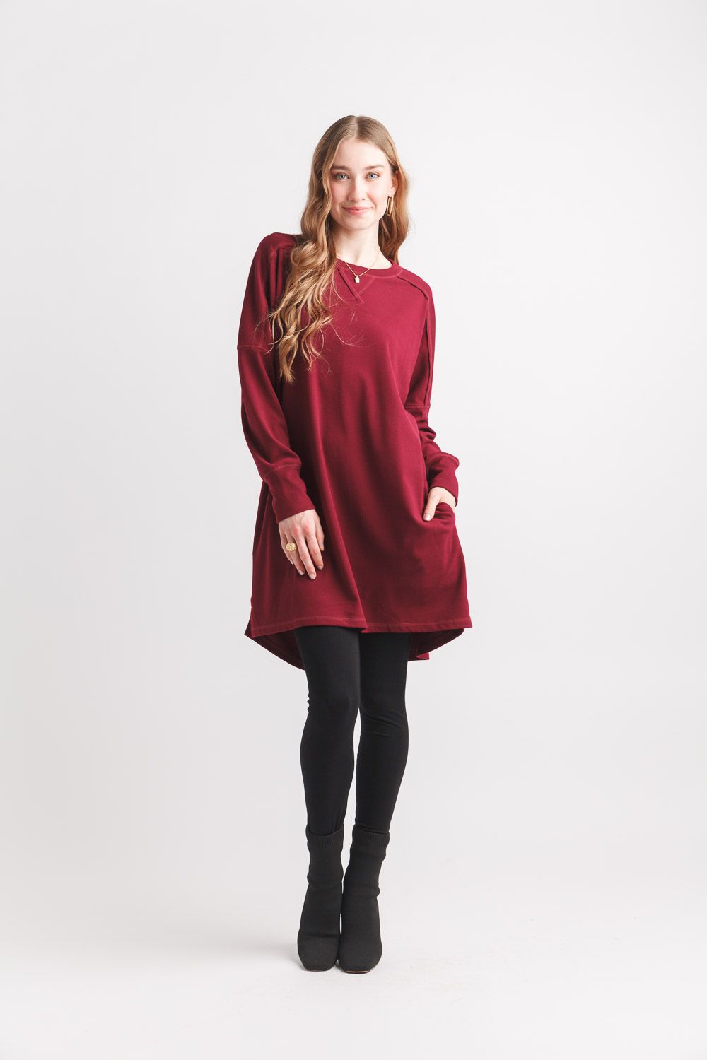 SD-17413 Women's super soft tunic dress w/pockets