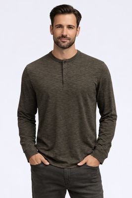 7361211 Men's long sleeve wide slub jersey top 7361211 Men's long sleeve wide slub jersey top
