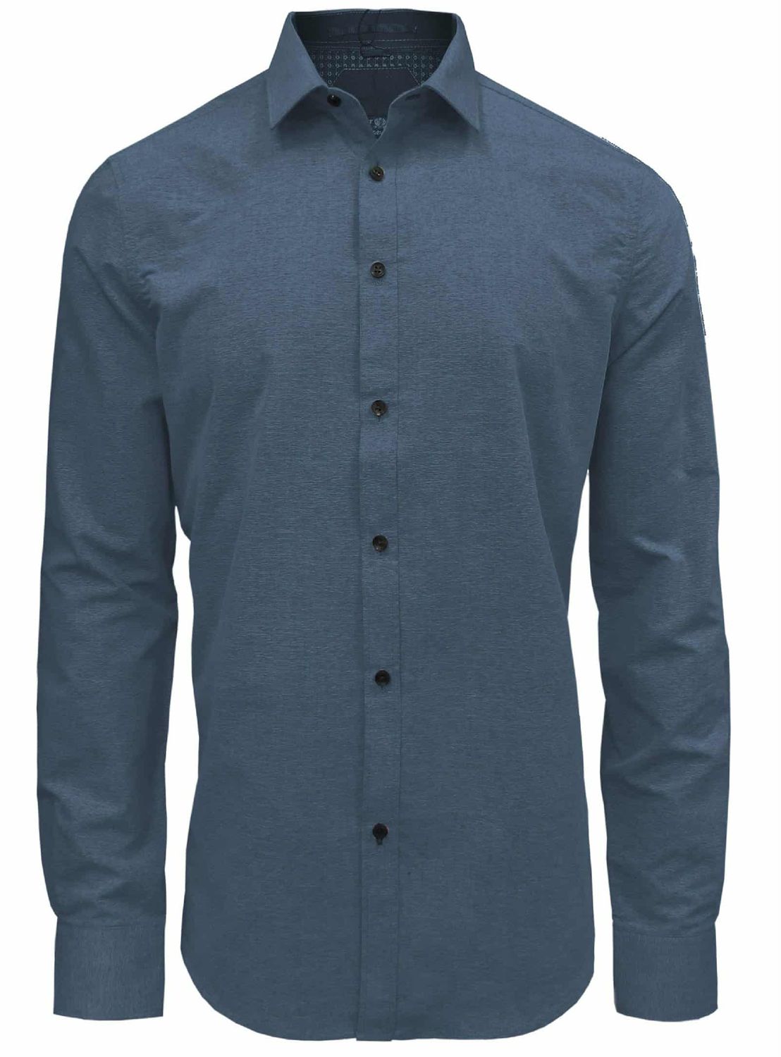 7564195 Men's easy care long sleeve poly/cotton solid button shirt
